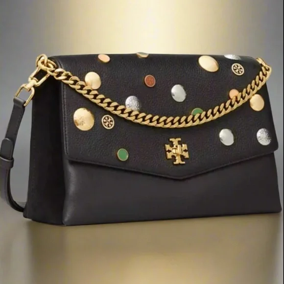 Tory Burch Authentic Kira Mixed Materials Embellished Unique Bag Limited Edition